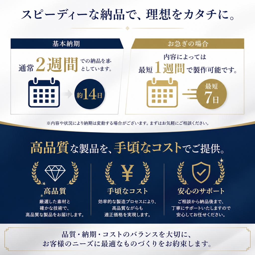 納期短縮と高品質を追求